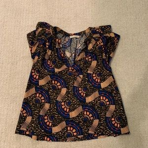 Ulla Johnson sleeveless ruffle cap sleeve top in size 2